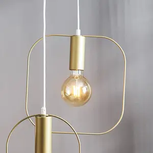 STAR TRADING Suspension déco Shape avec carré, dorée pas cher