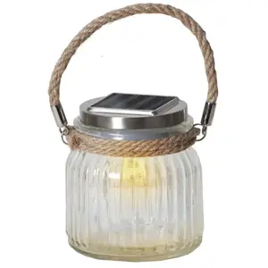 Comparateur de prix : STAR TRADING Lampe solaire LED à poser Jar en verre