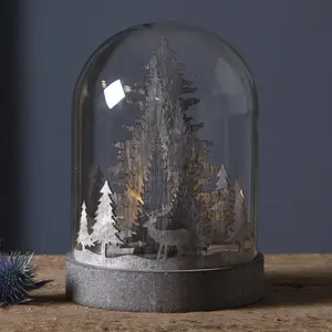 STAR TRADING Lampe décorative LED Kupol scène de forêt, marronVendu parluminaire