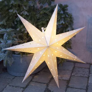 BEST SEASON LED-Stern Alice faltbar weiss 12LED 60cm Batterie Timer outdoor pas cher