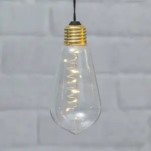 STAR TRADING Lampe déco LED Glow vintage minuteur, transparentVendu parluminaire