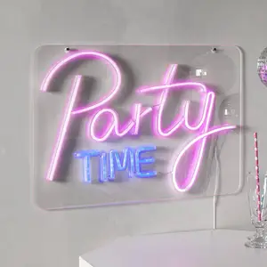STAR TRADING Applique murale LED Party Time, rose/blanc Plexiglas 48 x 36 cm USB