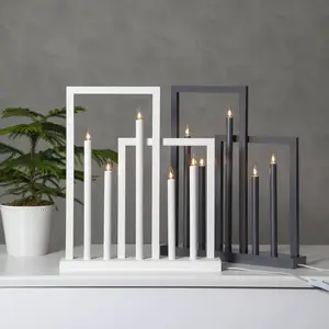 STAR TRADING Lampe déco fenêtre bois Frame, 5 lampes, blancheVendu parluminaire