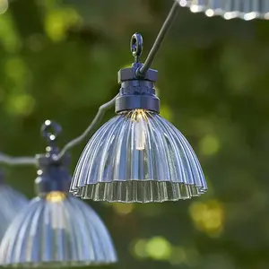 STAR TRADING Guirlande LED Circus Shade avec 12 abat-jour grisVendu parluminaire