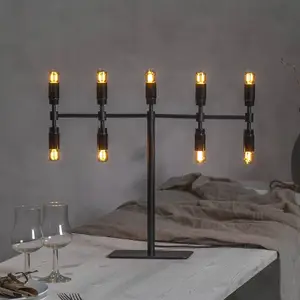STAR TRADING Chandelier Twice, noir à 9 lampes, 42 cmVendu parluminaire