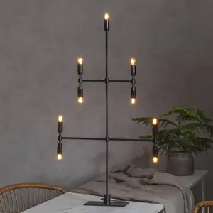 STAR TRADING Chandelier Twice, noir à 9 lampes, 91 cmVendu parluminaire