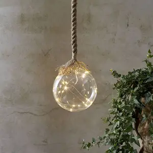 STAR TRADING Lampe décorative LED Jutta, sphère verre Ø 15 cmVendu parluminaire