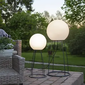 STAR TRADING Lampe de terrasse Mallorca 70 cm noir/blanc plastique/mét...Vendu parluminaire
