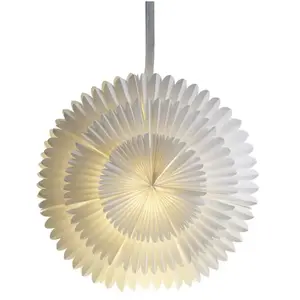 STAR TRADING Étoile déco Frost papier sans douille Ø50cm blancVendu parluminaire