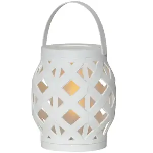 Comparateur de prix : STAR TRADING Lanterne LED Flame Lantern, blanche, hauteur 16 cm
