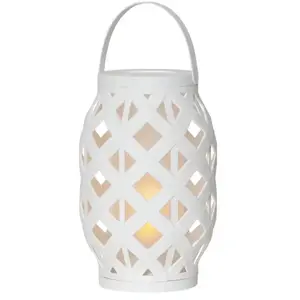 Comparateur de prix : Star - Trading Lanterne à Batterie Lanterne à Flamme, 23 cm, Blanc