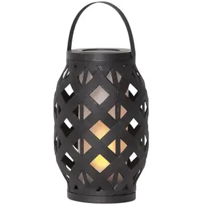 Comparateur de prix : STAR TRADING Lanterne LED Flame Lantern, noire, hauteur 23 cm