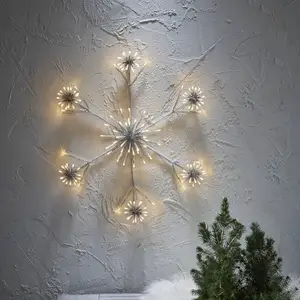 STAR TRADING Lampe décorative LED Flower Snowflake Ø 60 cm pas cher
