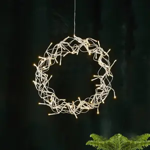 STAR TRADING Couronne LED Curly, blanc chaud, Ø 30 cmVendu parluminaire