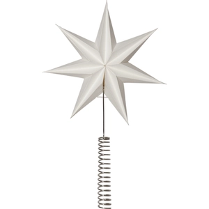 STAR TRADING Étoile papier pointe Isa blanc, spirale métal pas cher