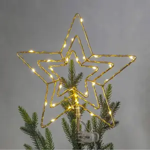 STAR TRADING Pointe de sapin LED Topsy étoile 3D, batterieVendu parluminaire