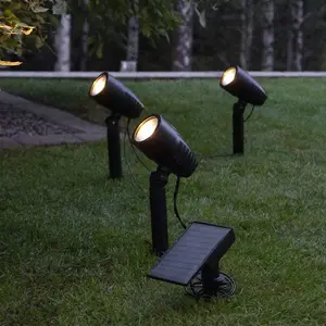 STAR TRADING Spot à piquet solaire LED Powerspot en lot de 3Vendu paramazon