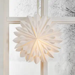Comparateur de prix : STAR TRADING Étoile décorative Cliff, papier, sans douille blanc Ø 60cm