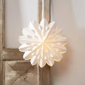 Comparateur de prix : STAR TRADING Étoile décorative Cliff, papier, sans douille blanc Ø 40cm
