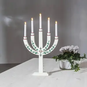 STAR TRADING Chandelier Elias Tradition à 5 lampes blancVendu parluminaire