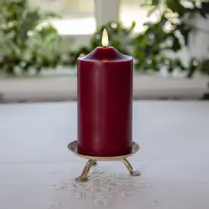 STAR TRADING Bougie LED Flamme, hauteur 17 cm, rouge Cire véritable Fo...Vendu parluminaire