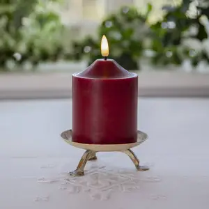STAR TRADING Bougie LED Flamme, hauteur 12 cm, rouge Cire véritable Fo...Vendu parluminaire