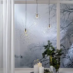 STAR TRADING Suspension LED Firework, noir, métal, Ø 26 cm, connecteurVendu parluminaire