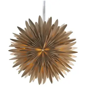 Star Trading - Grande étoile en papier 'Winter' en beige, pois dorés, ...