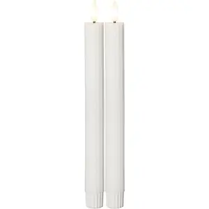 Comparateur de prix : Bougie bâton LED Flame Stripe, lot de 2 en cire