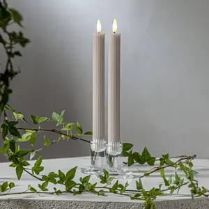 Comparateur de prix : Bougie bâton LED Flame Stripe, lot de 2 en cire