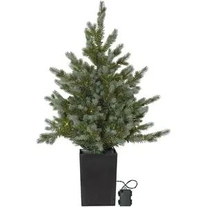 Star Trading - Arbre de Noël artificiel led Greyland, vert, avec pot n... pas cher