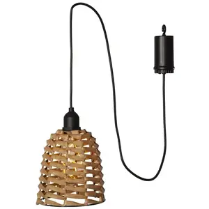 Comparateur de prix : STAR TRADING Suspension d'extérieur LED Twine, plastique marron, Ø 15 cm, pile