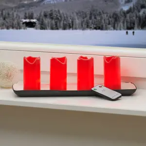 Comparateur de prix : STAR TRADING Set de 4 bougies LED Candle, télécommande, rouge