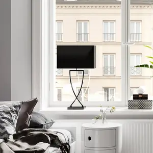 By Rydéns Omega lampe de table chrome/noir hauteur 69cm pas cher