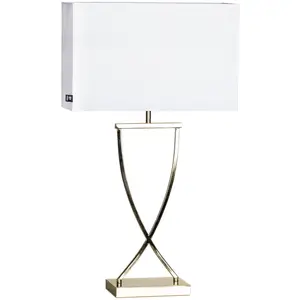 By Rydéns Omega lampe de table laiton/blanc hauteur 69cm pas cher