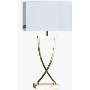 By Rydéns Omega lampe de table laiton/blanc hauteur 52cm pas cher