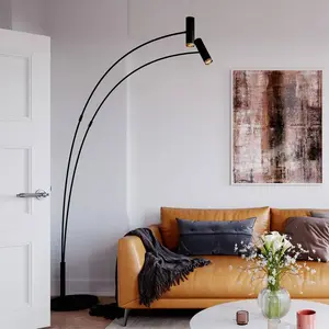 Lampadaire By Rydéns Puls - matt black - 147,5x217x40 cm pas cher