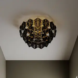 Comparateur de prix : By Rydéns Monarque plafonnier, chromé/noir
