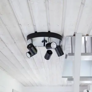 By Rydéns Correct spot pour plafond x5 noir mat