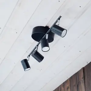 By Rydéns Correct spot pour plafond x4 noir mat