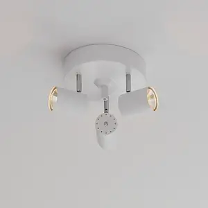 Comparateur de prix : Lampe plafonnier en 3 spots By Rydéns Correct - white - 14 cm