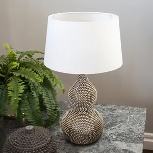 By Rydéns Lofty lampe de table tissu blanc pas cher