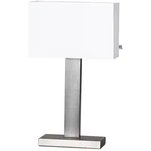 By Rydéns Prime lampe de table hauteur 47cm nickel/blanc pas cher