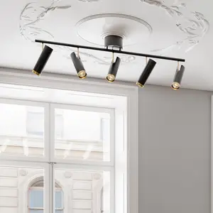 Comparateur de prix : By Rydéns Puls Bar, spot plafond, 5 lampes noir