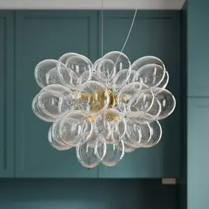 By Rydéns Grande suspension, laiton/clair, Ø 50 cm, verreVendu parluminaire