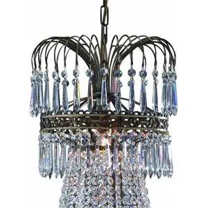 GENERIQUE Markslojd - LK100659 - Plafonnier à 9 ampoules en cristal antique, E14 pas cher