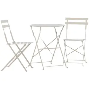 ebuy24 Taosalon 1 table, 2 fauteuils beiges. pas cher