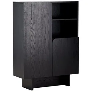 Drawer Tyreso - buffet haut 2 portes, 2 niches en bois h110cm pas cher