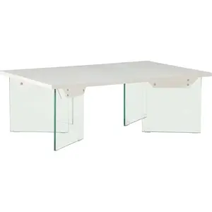 Comparateur de prix : Venture Home Table Basse 120 X 80 Cm Pieds En Verre Ester