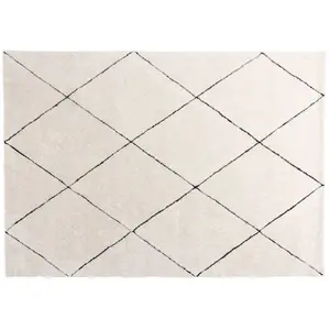 Comparateur de prix : Tapis déco shaggy patrik 200x290cm blanc
